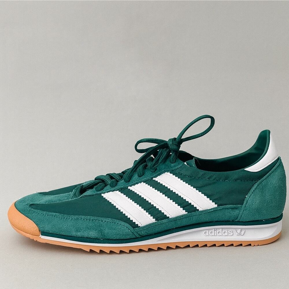 Adidas Originals SL 72 retro style sneaker Collegiate Green Womens Size 8.5 UK 7